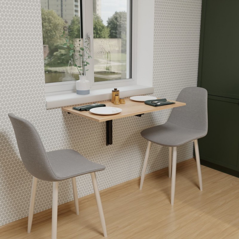 Обідній стіл-трансформер Неман МІНІ Дуб крафт золотий/Чорний