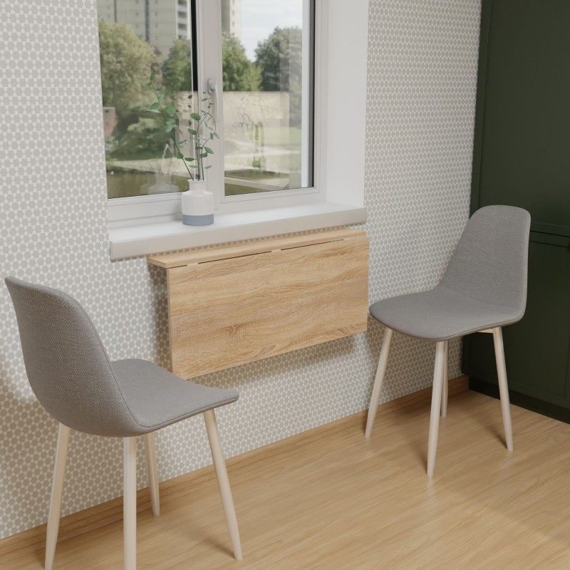 Обідній стіл-трансформер Неман МІНІ Дуб сонома/Білий