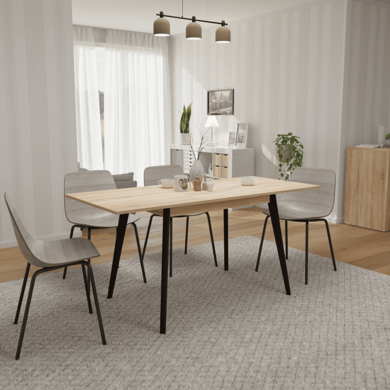 Розкладний стіл Неман БОН 1180х680 Дуб сонома/Венге