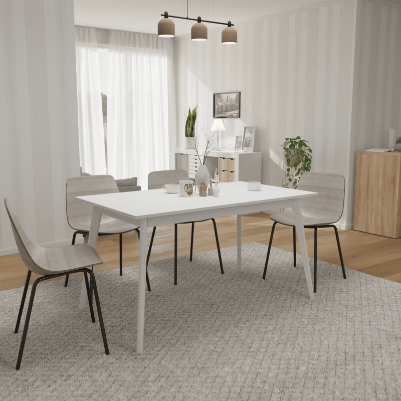 Розкладний стіл Неман БОН 1380х780 Білий/Білий