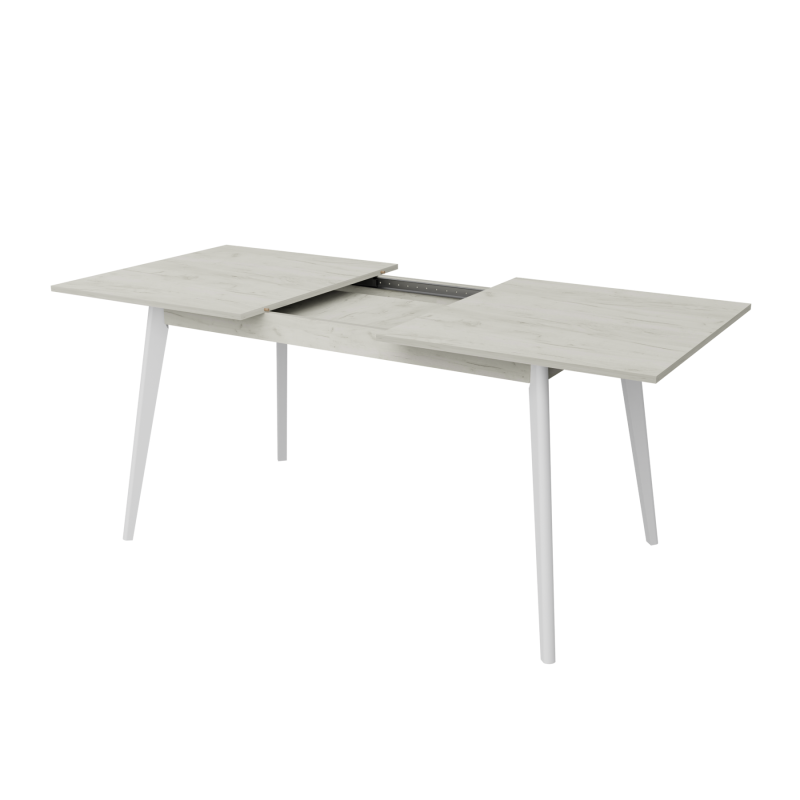 Розкладний стіл Неман БОН 1380х780 Дуб крафт білий/Білий