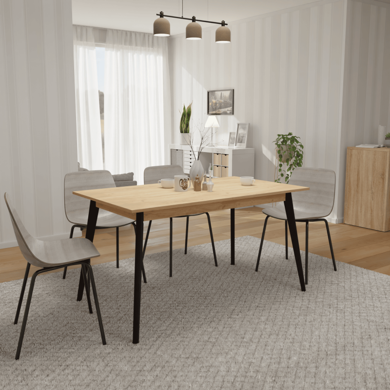 Розкладний стіл Неман БОН 1380х780 Дуб крафт золотий/Венге