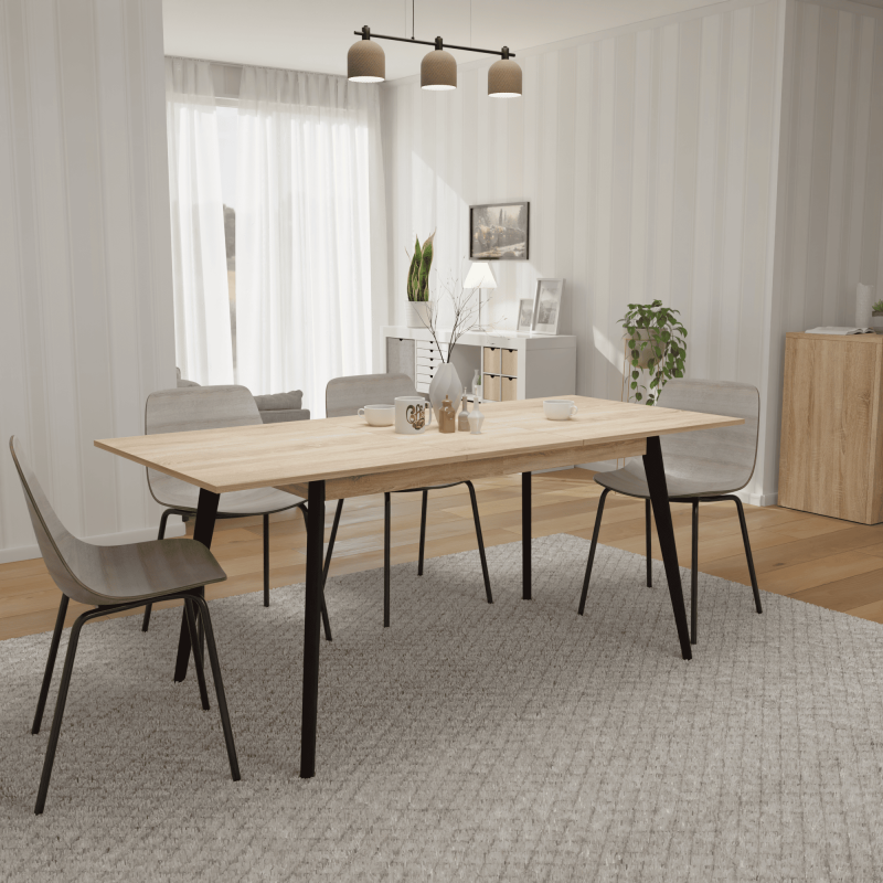 Розкладний стіл Неман БОН 1380х780 Дуб сонома/Венге