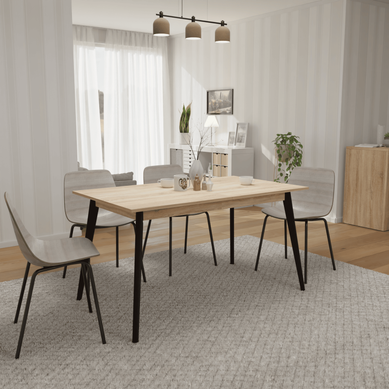 Розкладний стіл Неман БОН 1380х780 Дуб сонома/Венге