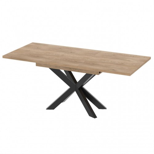 Розсувний обідній стіл СПАЙДЕР ДСП Дуб кремона торро/Чорний