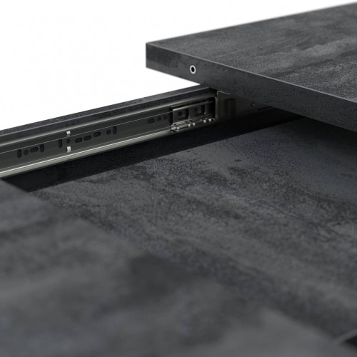 Розсувний обідній стіл СПАЙДЕР ДСП Вугільний камінь/Чорний