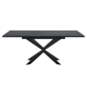 Розсувний обідній стіл СПАЙДЕР ДСП Вугільний камінь/Чорний 1400x800