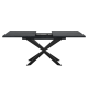 Розсувний обідній стіл СПАЙДЕР ДСП Вугільний камінь/Чорний 1400x800