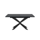 Розсувний обідній стіл СПАЙДЕР ДСП Вугільний камінь/Чорний 1400x800