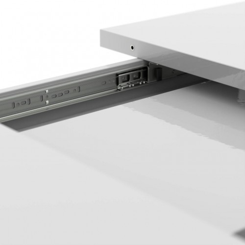 Розсувний обідній стіл СПАЙДЕР МДФ Білий глянець/Чорний