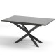 Розсувний обідній стіл СПАЙДЕР МДФ В'яз металевий/Чорний 1400x800