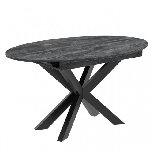 Розсувний обідній стіл СПАЙДЕР ОВАЛ ДСП Вугільний камінь