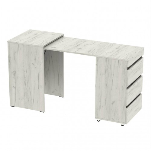 Розсувний стіл-тумба Неман БАРІ Дуб крафт білий