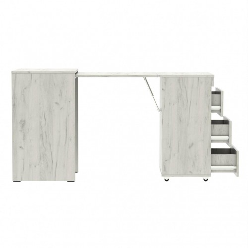 Розсувний стіл-тумба Неман БАРІ Дуб крафт білий