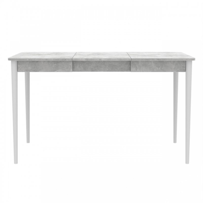 Розсувний стіл Неман МОНО квадрат Бетон/Білий