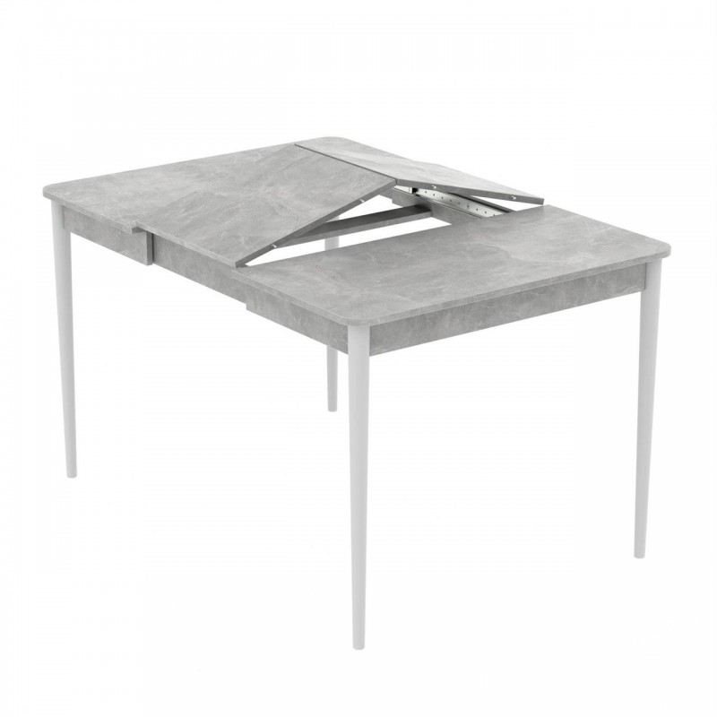 Розсувний стіл Неман МОНО квадрат Бетон/Білий