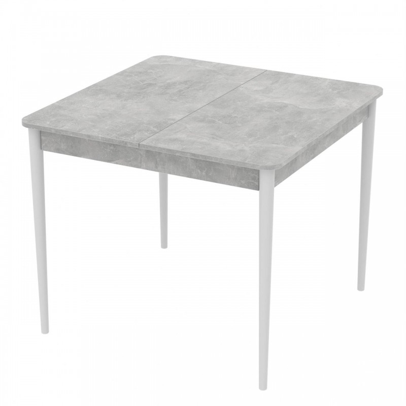 Розсувний стіл Неман МОНО квадрат Бетон/Білий