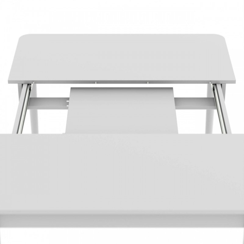 Розсувний стіл Неман МОНО квадрат Білий/Білий