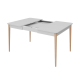 Розсувний стіл Неман МОНО квадрат Білий/Лак