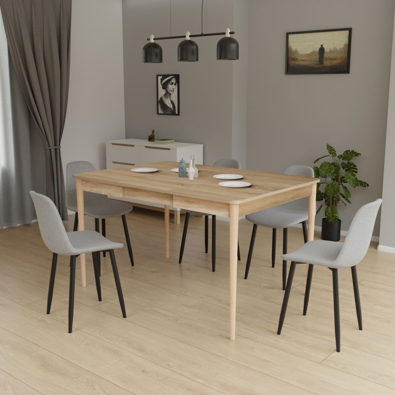 Розсувний стіл Неман МОНО квадрат Дуб сонома/Лак