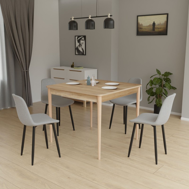 Розсувний стіл Неман МОНО квадрат Дуб сонома/Лак