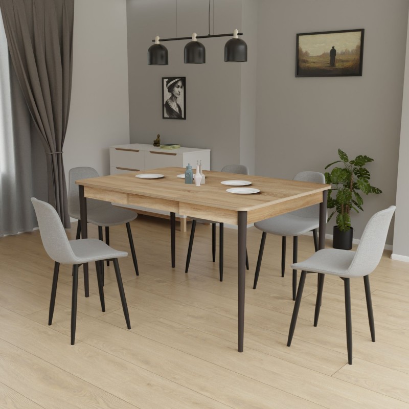 Розсувний стіл Неман МОНО квадрат Дуб сонома/Венге