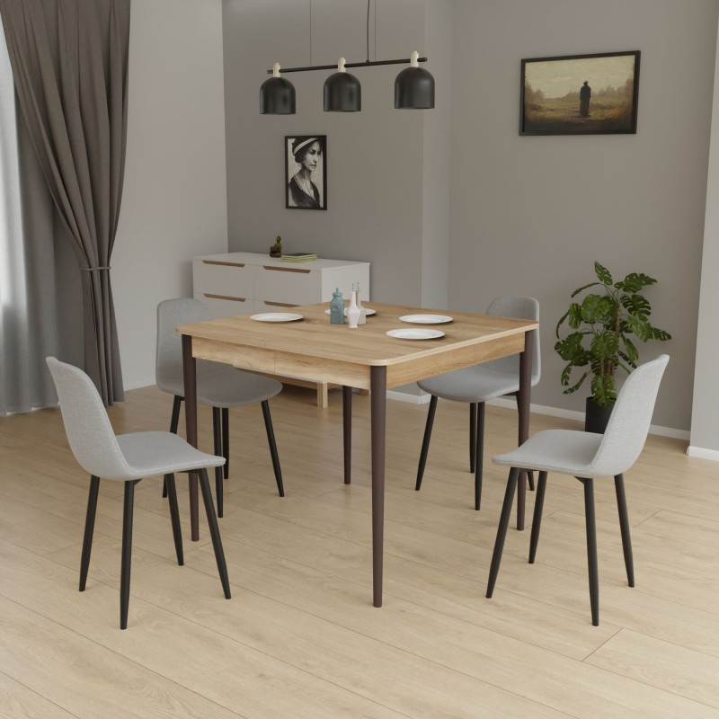 Розсувний стіл Неман МОНО квадрат Дуб сонома/Венге