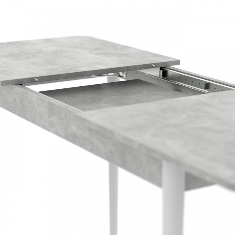 Розсувний стіл Неман МОНО прямокутний Бетон/Білий