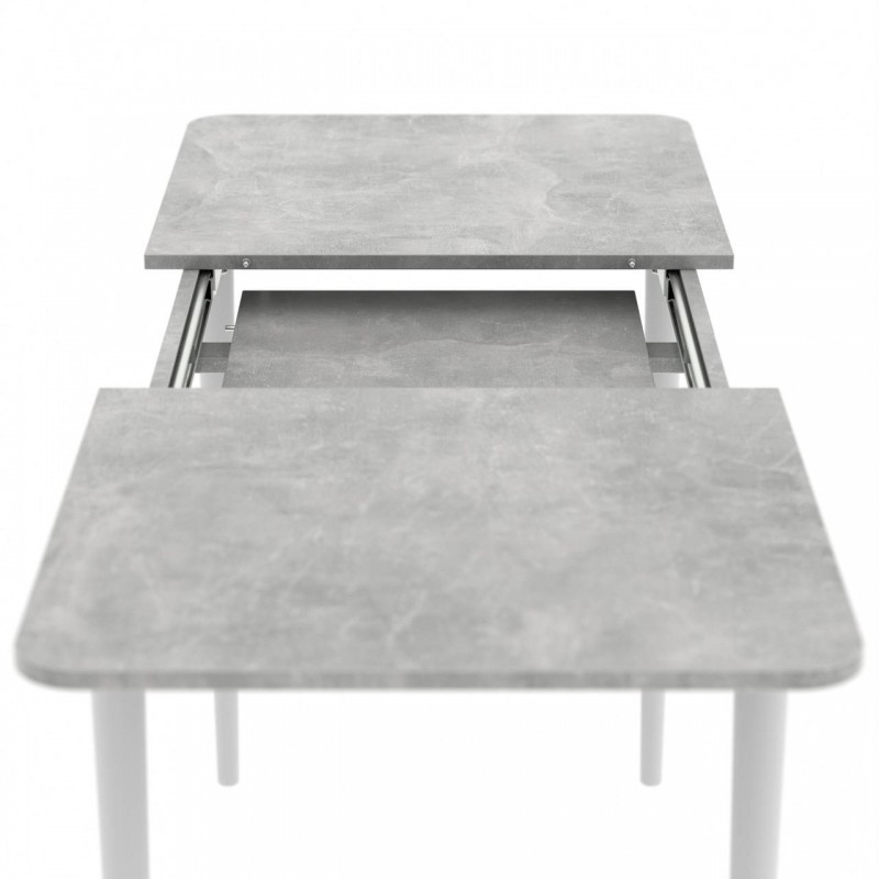 Розсувний стіл Неман МОНО прямокутний Бетон/Білий