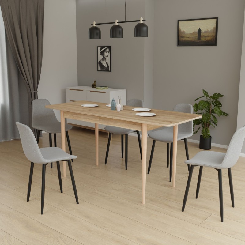 Розсувний стіл Неман МОНО прямокутний Дуб сонома/Лак