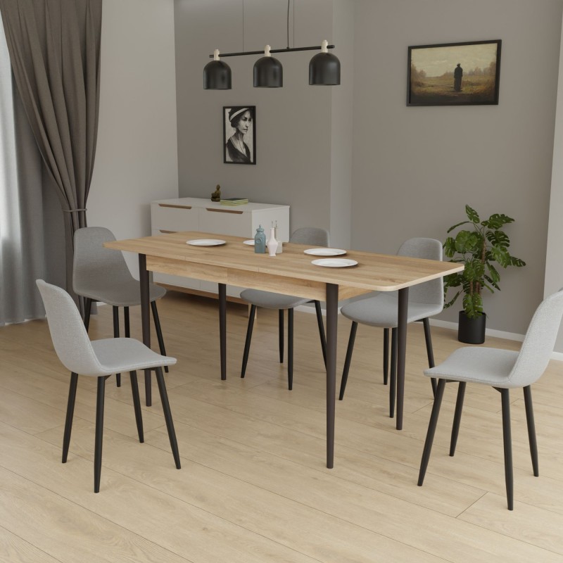 Розсувний стіл Неман МОНО прямокутний Дуб сонома/Венге