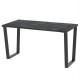 Стіл обідній лофт Неман ГАРТ 1380x675 Вугільний камінь/Чорний
