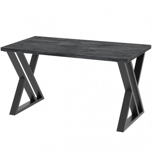 Стіл обідній лофт Неман ГЕРКУЛЕС 1180x600 Вугільний камінь/Чорний