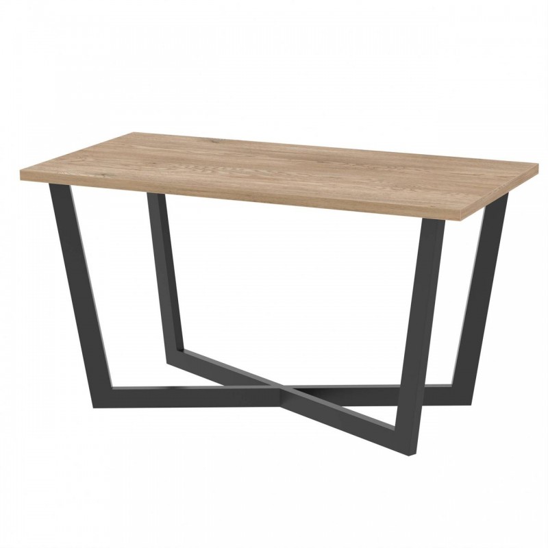 Стіл обідній лофт Неман ЛАМА 1380x675 Дуб кремона торро/Чорний