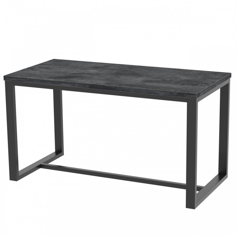 Стіл обідній лофт Неман ЛОРД 1180x600 Вугільний камінь/Чорний