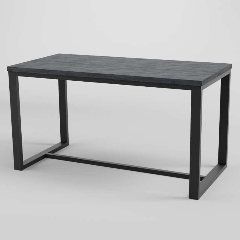 Стіл обідній лофт Неман ЛОРД 1180x600 Вугільний камінь/Чорний