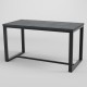 Стіл обідній лофт Неман ЛОРД 1180x600 Вугільний камінь/Чорний