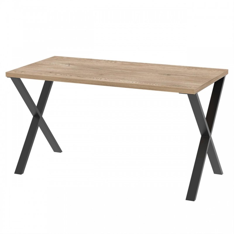 Стіл обідній лофт Неман ПЕРС 1380x675 Дуб кремона торро/Чорний