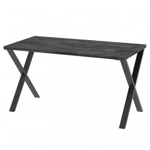 Стіл обідній лофт Неман ПЕРС 1380x675 Вугільний камінь/Чорний
