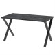 Стіл обідній лофт Неман ПЕРС 1380x675 Вугільний камінь/Чорний