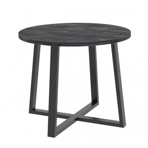 Стіл обідній лофт Неман ПРОУН D900 Вугільний камінь/Чорний