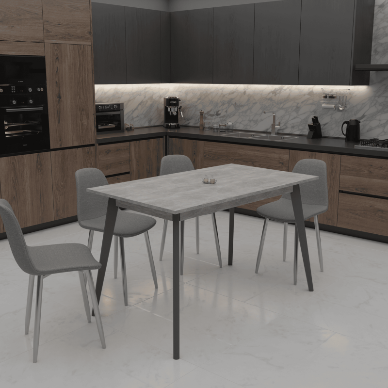 Стіл обідній Неман БОН 1180х680 Бетон/Сірий