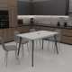 Стіл обідній Неман БОН 1180х680 Білий/Сірий