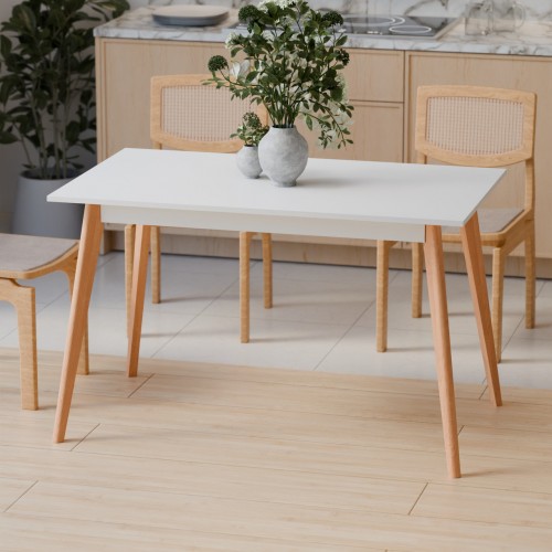 Стіл обідній Неман БОН 1180х680 Білий/Вільха