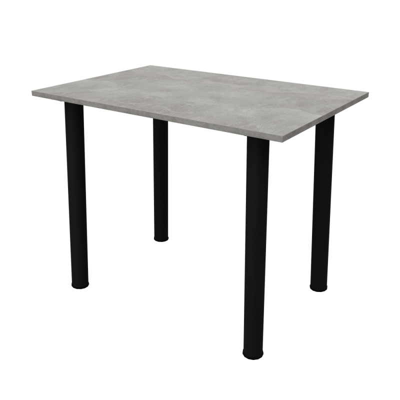 Стіл обідній Неман ЯРЛ 1380х675 Бетон/Чорний