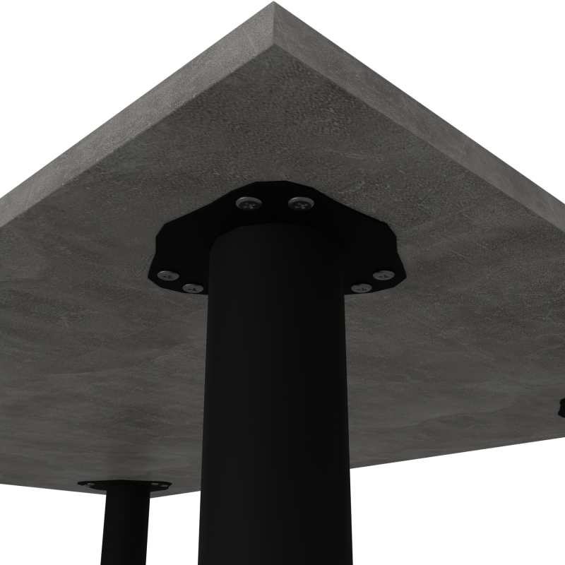 Стіл обідній Неман ЯРЛ 1380х675 Бетон/Чорний