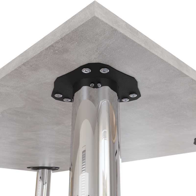 Стіл обідній Неман ЯРЛ 1380х675 Бетон/Хром