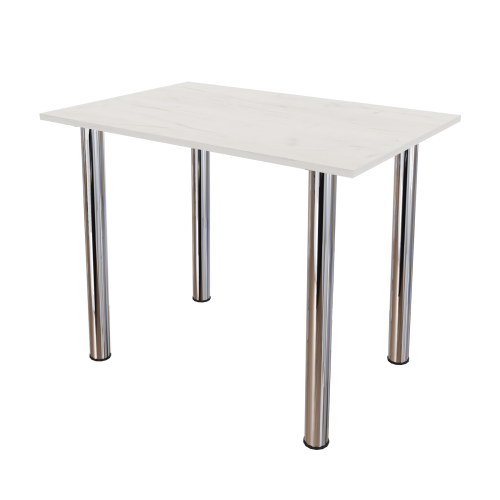 Стіл обідній Неман ЯРЛ 1380х675 Дуб крафт білий/Хром