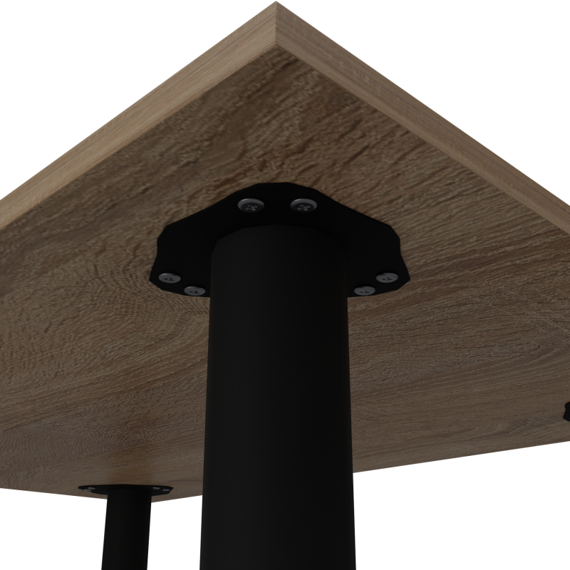 Стіл обідній Неман ЯРЛ 1380х675 Дуб сонома/Чорний