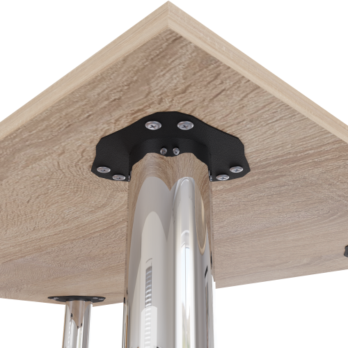 Стіл обідній Неман ЯРЛ 1380х675 Дуб сонома/Хром